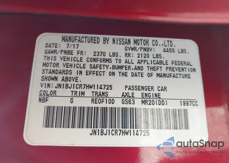 2017 Nissan Rogue Sport Sv z USA, uszkodzony, nr VIN JN1BJ1CR7HW114725